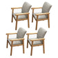 Contemporary Wood Squar Dining Chair Fabric Dining Side Chair for Kitchen Natural Wood Set of 4 Clearhalo ' kitchen&dining_furn' 'Dining Chairs' 'Dining Tables & Seating' 'dining_chair' 'Furniture' 'furniture_dining_chair' 'Kitchen & Dining Furniture' 'kitchen' 3454112