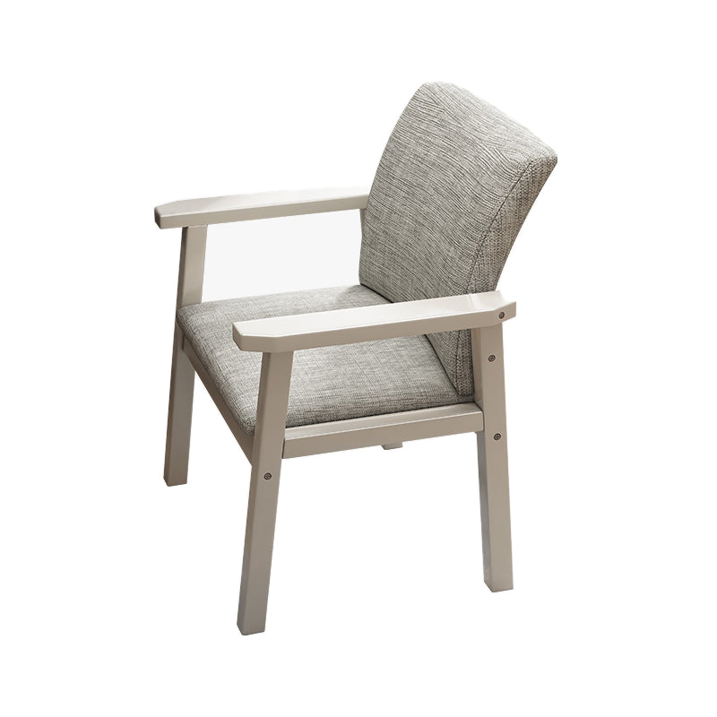 Contemporary Wood Squar Dining Chair Fabric Dining Side Chair for Kitchen White 1 Piece Clearhalo ' kitchen&dining_furn' 'Dining Chairs' 'Dining Tables & Seating' 'dining_chair' 'Furniture' 'furniture_dining_chair' 'Kitchen & Dining Furniture' 'kitchen' 3454114