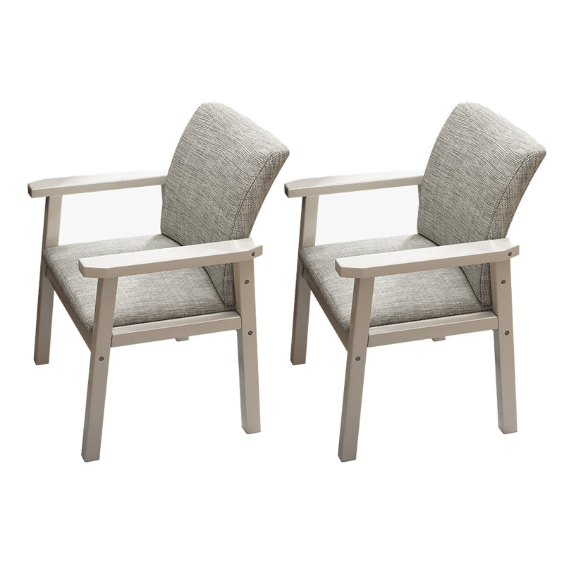 Contemporary Wood Squar Dining Chair Fabric Dining Side Chair for Kitchen White Set of 2 Clearhalo ' kitchen&dining_furn' 'Dining Chairs' 'Dining Tables & Seating' 'dining_chair' 'Furniture' 'furniture_dining_chair' 'Kitchen & Dining Furniture' 'kitchen' 3454115