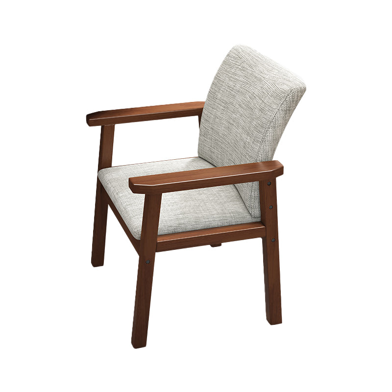 Contemporary Wood Squar Dining Chair Fabric Dining Side Chair for Kitchen Walnut 1 Piece Clearhalo ' kitchen&dining_furn' 'Dining Chairs' 'Dining Tables & Seating' 'dining_chair' 'Furniture' 'furniture_dining_chair' 'Kitchen & Dining Furniture' 'kitchen' 3454119