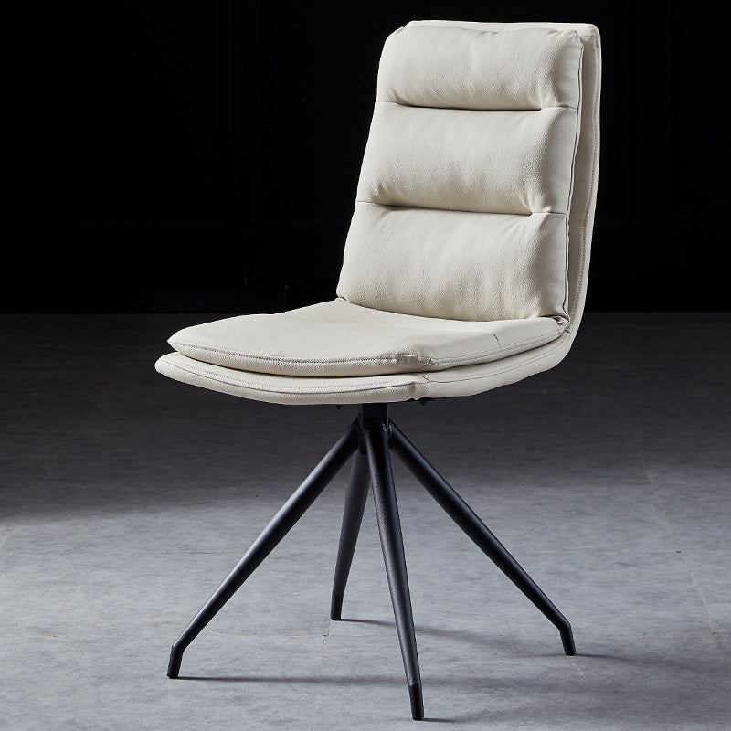 Modern Faux Leather Chairs with 4 Black Finish Metal Legs Dining Chair for Home Grey 1 Piece Clearhalo ' kitchen&dining_furn' 'Dining Chairs' 'Dining Tables & Seating' 'dining_chair' 'Furniture' 'furniture_dining_chair' 'Kitchen & Dining Furniture' 'kitchen' 3454126