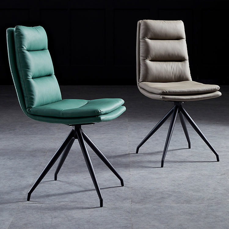 Modern Faux Leather Chairs with 4 Black Finish Metal Legs Dining Chair for Home Clearhalo ' kitchen&dining_furn' 'Dining Chairs' 'Dining Tables & Seating' 'dining_chair' 'Furniture' 'furniture_dining_chair' 'Kitchen & Dining Furniture' 'kitchen' 3454128