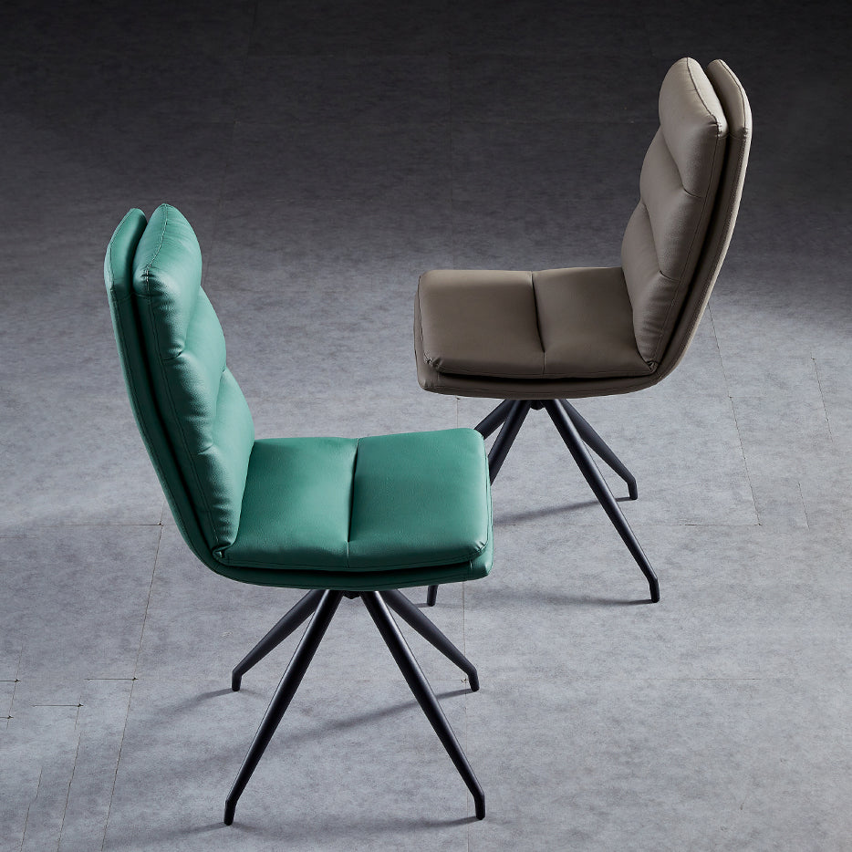 Modern Faux Leather Chairs with 4 Black Finish Metal Legs Dining Chair for Home Clearhalo ' kitchen&dining_furn' 'Dining Chairs' 'Dining Tables & Seating' 'dining_chair' 'Furniture' 'furniture_dining_chair' 'Kitchen & Dining Furniture' 'kitchen' 3454131