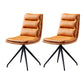Modern Faux Leather Chairs with 4 Black Finish Metal Legs Dining Chair for Home Orange Set of 2 Clearhalo ' kitchen&dining_furn' 'Dining Chairs' 'Dining Tables & Seating' 'dining_chair' 'Furniture' 'furniture_dining_chair' 'Kitchen & Dining Furniture' 'kitchen' 3454145