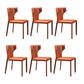 Contemporary Dining Chair with Metal Legs Wingback Parsons Chair for Home Use Orange Set of 6 Clearhalo ' kitchen&dining_furn' 'Dining Chairs' 'Dining Tables & Seating' 'dining_chair' 'Furniture' 'furniture_dining_chair' 'Kitchen & Dining Furniture' 'kitchen' 3454153