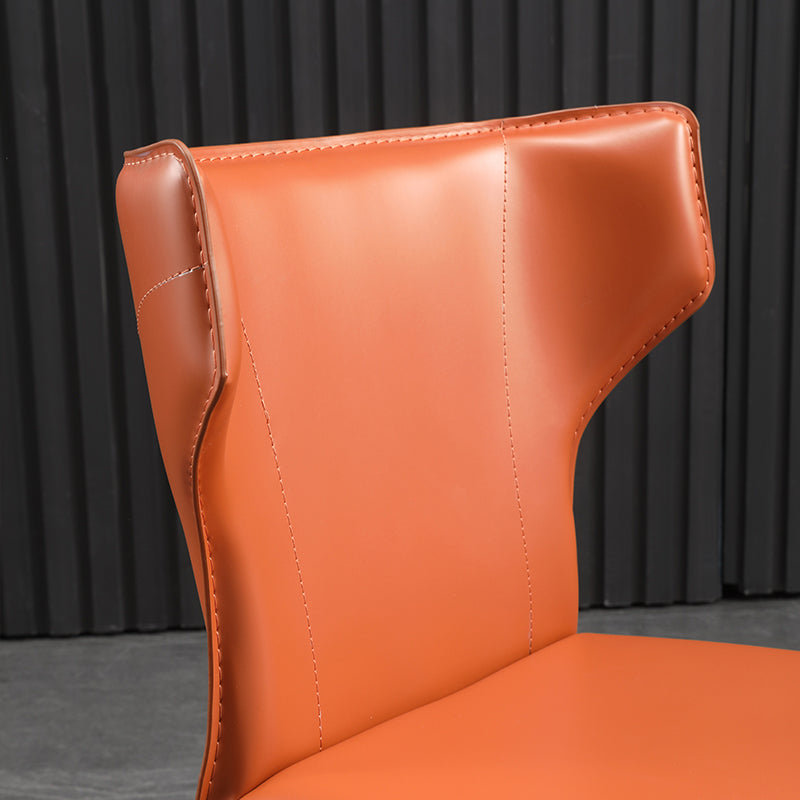 Contemporary Dining Chair with Metal Legs Wingback Parsons Chair for Home Use Clearhalo ' kitchen&dining_furn' 'Dining Chairs' 'Dining Tables & Seating' 'dining_chair' 'Furniture' 'furniture_dining_chair' 'Kitchen & Dining Furniture' 'kitchen' 3454160