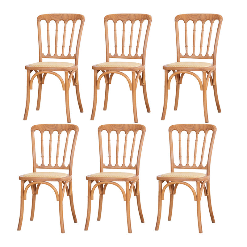 French Modern Design Slat Back Side Ash Woods Chair Home Dining Chairs Natural Set of 6 Clearhalo ' kitchen&dining_furn' 'Dining Chairs' 'Dining Tables & Seating' 'dining_chair' 'Furniture' 'furniture_dining_chair' 'Kitchen & Dining Furniture' 'kitchen' 3454170