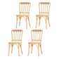 French Modern Design Slat Back Side Ash Woods Chair Home Dining Chairs White-Brown Set of 4 Clearhalo ' kitchen&dining_furn' 'Dining Chairs' 'Dining Tables & Seating' 'dining_chair' 'Furniture' 'furniture_dining_chair' 'Kitchen & Dining Furniture' 'kitchen' 3454173