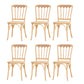 French Modern Design Slat Back Side Ash Woods Chair Home Dining Chairs White-Brown Set of 6 Clearhalo ' kitchen&dining_furn' 'Dining Chairs' 'Dining Tables & Seating' 'dining_chair' 'Furniture' 'furniture_dining_chair' 'Kitchen & Dining Furniture' 'kitchen' 3454176