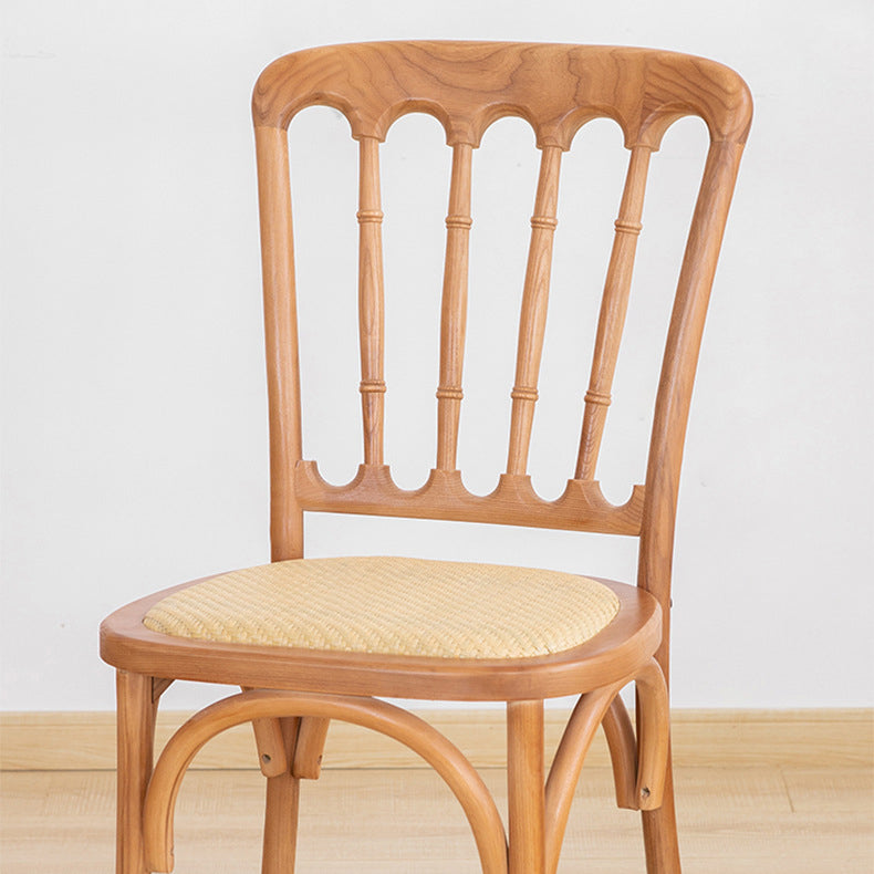 French Modern Design Slat Back Side Ash Woods Chair Home Dining Chairs Clearhalo ' kitchen&dining_furn' 'Dining Chairs' 'Dining Tables & Seating' 'dining_chair' 'Furniture' 'furniture_dining_chair' 'Kitchen & Dining Furniture' 'kitchen' 3454177