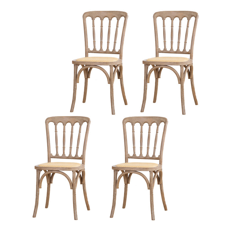 French Modern Design Slat Back Side Ash Woods Chair Home Dining Chairs Cream Gray Set of 4 Clearhalo ' kitchen&dining_furn' 'Dining Chairs' 'Dining Tables & Seating' 'dining_chair' 'Furniture' 'furniture_dining_chair' 'Kitchen & Dining Furniture' 'kitchen' 3454179