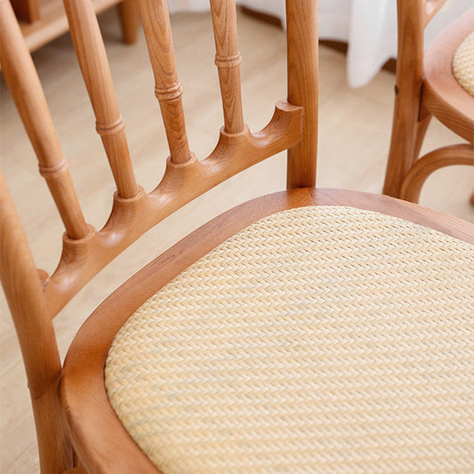 French Modern Design Slat Back Side Ash Woods Chair Home Dining Chairs Clearhalo ' kitchen&dining_furn' 'Dining Chairs' 'Dining Tables & Seating' 'dining_chair' 'Furniture' 'furniture_dining_chair' 'Kitchen & Dining Furniture' 'kitchen' 3454180