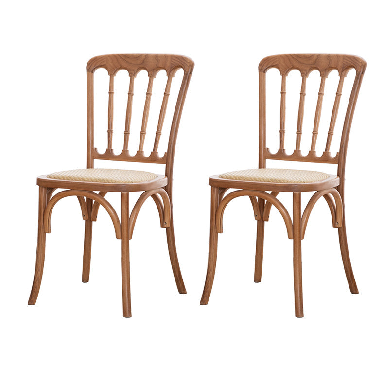 French Modern Design Slat Back Side Ash Woods Chair Home Dining Chairs Wood Set of 2 Clearhalo ' kitchen&dining_furn' 'Dining Chairs' 'Dining Tables & Seating' 'dining_chair' 'Furniture' 'furniture_dining_chair' 'Kitchen & Dining Furniture' 'kitchen' 3454183
