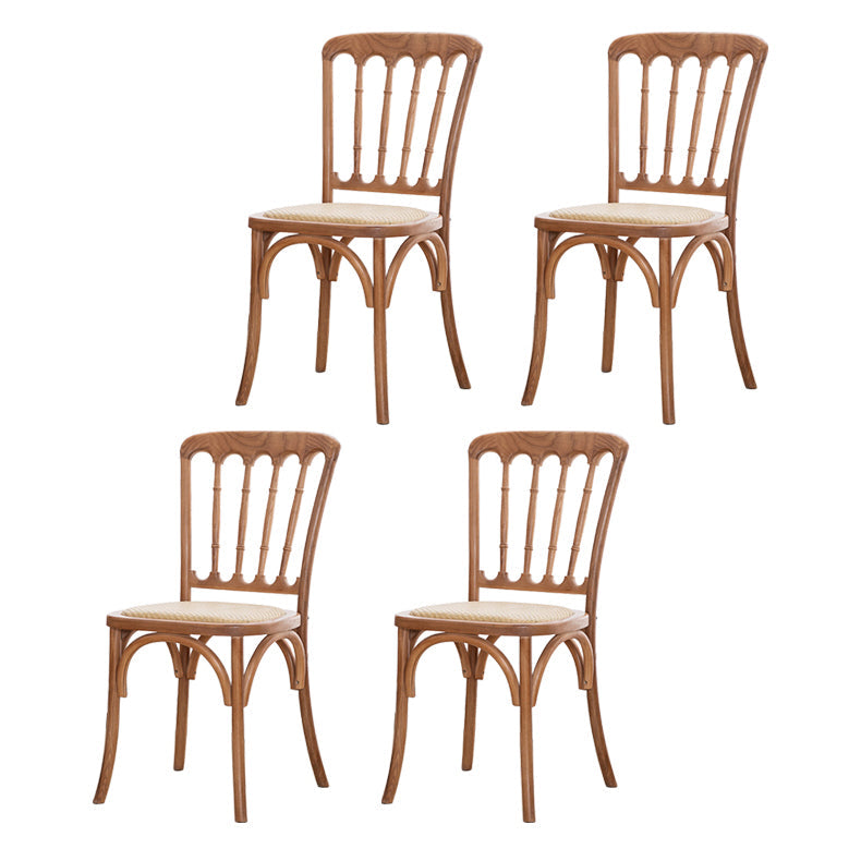 French Modern Design Slat Back Side Ash Woods Chair Home Dining Chairs Wood Set of 4 Clearhalo ' kitchen&dining_furn' 'Dining Chairs' 'Dining Tables & Seating' 'dining_chair' 'Furniture' 'furniture_dining_chair' 'Kitchen & Dining Furniture' 'kitchen' 3454185