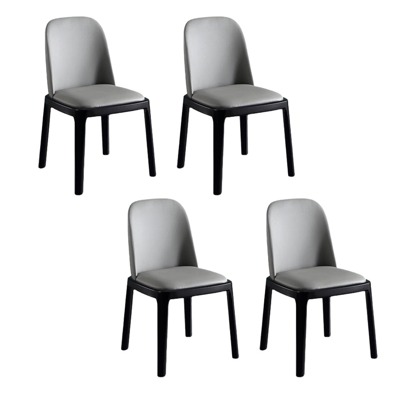 Solid Wood Modern Dining Room Chairs Matte Finish Parsons Dining Chair Light Gray Set of 4 Clearhalo ' kitchen&dining_furn' 'Dining Chairs' 'Dining Tables & Seating' 'dining_chair' 'Furniture' 'furniture_dining_chair' 'Kitchen & Dining Furniture' 'kitchen' 3454193