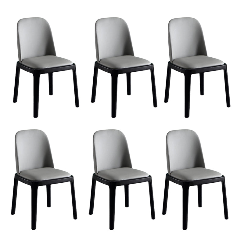 Solid Wood Modern Dining Room Chairs Matte Finish Parsons Dining Chair Light Gray Set of 6 Clearhalo ' kitchen&dining_furn' 'Dining Chairs' 'Dining Tables & Seating' 'dining_chair' 'Furniture' 'furniture_dining_chair' 'Kitchen & Dining Furniture' 'kitchen' 3454195