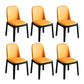 Solid Wood Modern Dining Room Chairs Matte Finish Parsons Dining Chair Orange Set of 6 Clearhalo ' kitchen&dining_furn' 'Dining Chairs' 'Dining Tables & Seating' 'dining_chair' 'Furniture' 'furniture_dining_chair' 'Kitchen & Dining Furniture' 'kitchen' 3454200