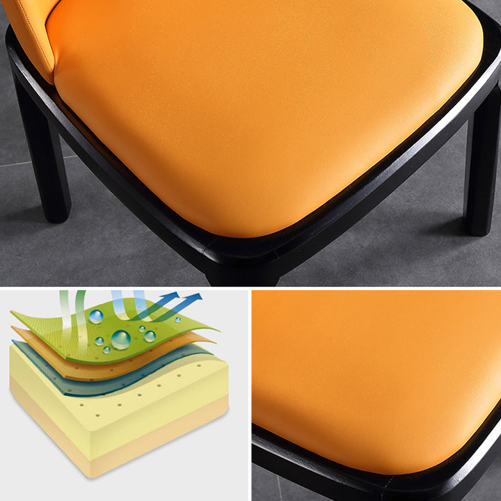 Solid Wood Modern Dining Room Chairs Matte Finish Parsons Dining Chair Clearhalo ' kitchen&dining_furn' 'Dining Chairs' 'Dining Tables & Seating' 'dining_chair' 'Furniture' 'furniture_dining_chair' 'Kitchen & Dining Furniture' 'kitchen' 3454205