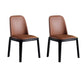 Solid Wood Modern Dining Room Chairs Matte Finish Parsons Dining Chair Coffee Set of 2 Clearhalo ' kitchen&dining_furn' 'Dining Chairs' 'Dining Tables & Seating' 'dining_chair' 'Furniture' 'furniture_dining_chair' 'Kitchen & Dining Furniture' 'kitchen' 3454208