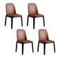 Solid Wood Modern Dining Room Chairs Matte Finish Parsons Dining Chair Coffee Set of 4 Clearhalo ' kitchen&dining_furn' 'Dining Chairs' 'Dining Tables & Seating' 'dining_chair' 'Furniture' 'furniture_dining_chair' 'Kitchen & Dining Furniture' 'kitchen' 3454211