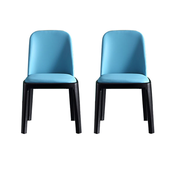 Solid Wood Modern Dining Room Chairs Matte Finish Parsons Dining Chair Lake Blue Set of 2 Clearhalo ' kitchen&dining_furn' 'Dining Chairs' 'Dining Tables & Seating' 'dining_chair' 'Furniture' 'furniture_dining_chair' 'Kitchen & Dining Furniture' 'kitchen' 3454214