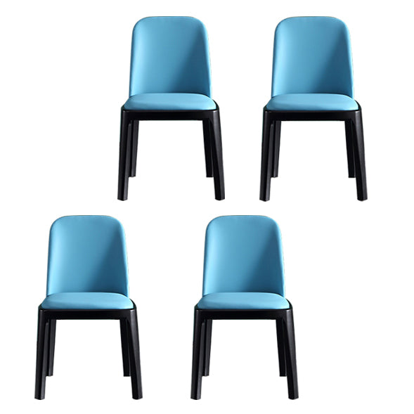 Solid Wood Modern Dining Room Chairs Matte Finish Parsons Dining Chair Lake Blue Set of 4 Clearhalo ' kitchen&dining_furn' 'Dining Chairs' 'Dining Tables & Seating' 'dining_chair' 'Furniture' 'furniture_dining_chair' 'Kitchen & Dining Furniture' 'kitchen' 3454215