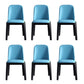 Solid Wood Modern Dining Room Chairs Matte Finish Parsons Dining Chair Lake Blue Set of 6 Clearhalo ' kitchen&dining_furn' 'Dining Chairs' 'Dining Tables & Seating' 'dining_chair' 'Furniture' 'furniture_dining_chair' 'Kitchen & Dining Furniture' 'kitchen' 3454216
