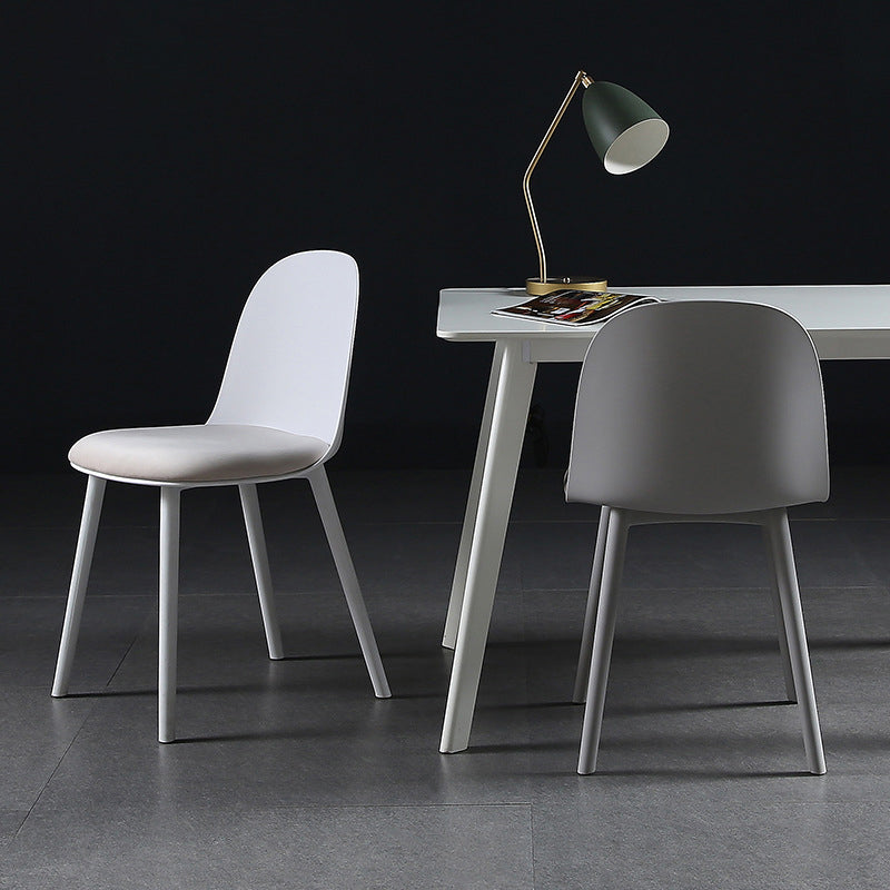 Home Contemporary Side Chair Solid Back Plastic Armless Dining Room Chair Clearhalo ' kitchen&dining_furn' 'Dining Chairs' 'Dining Tables & Seating' 'dining_chair' 'Furniture' 'furniture_dining_chair' 'Kitchen & Dining Furniture' 'kitchen' 3454220