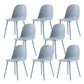 Home Contemporary Side Chair Solid Back Plastic Armless Dining Room Chair Silver Gray Plastic Set of 8 Clearhalo ' kitchen&dining_furn' 'Dining Chairs' 'Dining Tables & Seating' 'dining_chair' 'Furniture' 'furniture_dining_chair' 'Kitchen & Dining Furniture' 'kitchen' 3454221