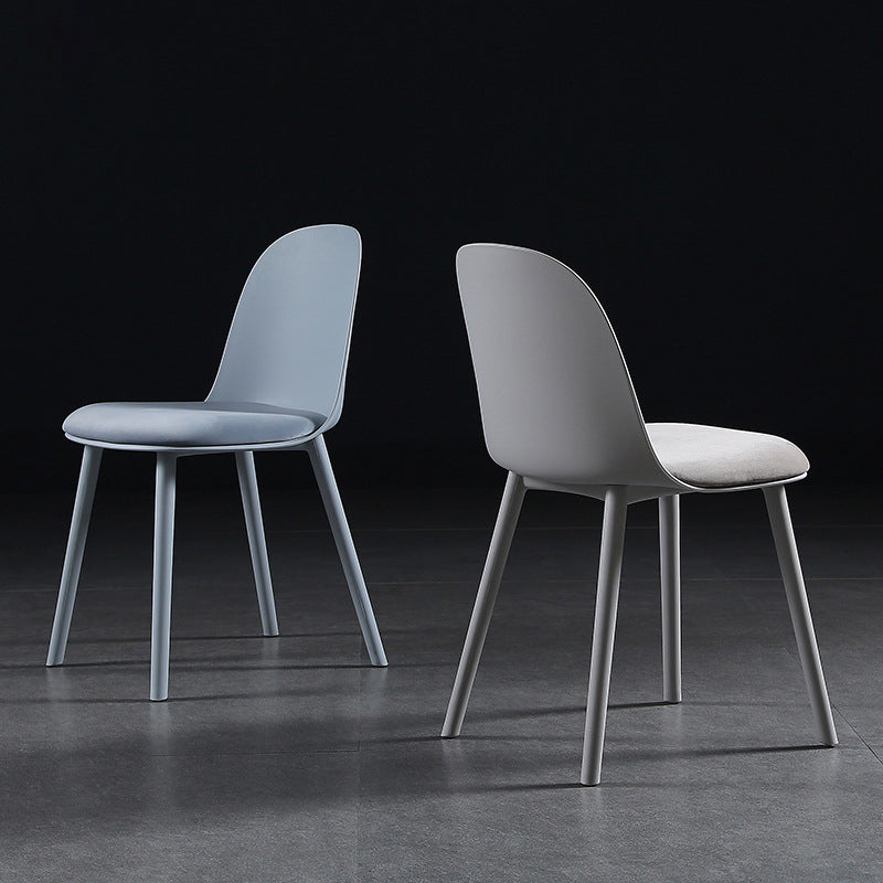 Home Contemporary Side Chair Solid Back Plastic Armless Dining Room Chair Clearhalo ' kitchen&dining_furn' 'Dining Chairs' 'Dining Tables & Seating' 'dining_chair' 'Furniture' 'furniture_dining_chair' 'Kitchen & Dining Furniture' 'kitchen' 3454222