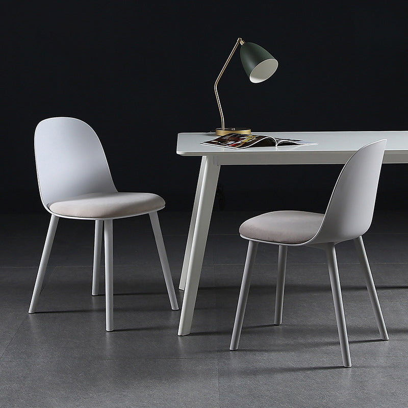 Home Contemporary Side Chair Solid Back Plastic Armless Dining Room Chair Clearhalo ' kitchen&dining_furn' 'Dining Chairs' 'Dining Tables & Seating' 'dining_chair' 'Furniture' 'furniture_dining_chair' 'Kitchen & Dining Furniture' 'kitchen' 3454223