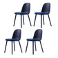 Home Contemporary Side Chair Solid Back Plastic Armless Dining Room Chair Blue Upholstered Set of 4 Clearhalo ' kitchen&dining_furn' 'Dining Chairs' 'Dining Tables & Seating' 'dining_chair' 'Furniture' 'furniture_dining_chair' 'Kitchen & Dining Furniture' 'kitchen' 3454224