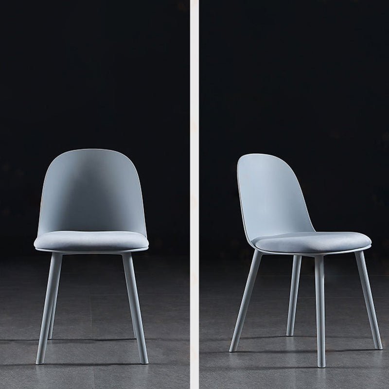 Home Contemporary Side Chair Solid Back Plastic Armless Dining Room Chair Clearhalo ' kitchen&dining_furn' 'Dining Chairs' 'Dining Tables & Seating' 'dining_chair' 'Furniture' 'furniture_dining_chair' 'Kitchen & Dining Furniture' 'kitchen' 3454231