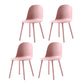 Home Contemporary Side Chair Solid Back Plastic Armless Dining Room Chair Pink Plastic Set of 4 Clearhalo ' kitchen&dining_furn' 'Dining Chairs' 'Dining Tables & Seating' 'dining_chair' 'Furniture' 'furniture_dining_chair' 'Kitchen & Dining Furniture' 'kitchen' 3454232