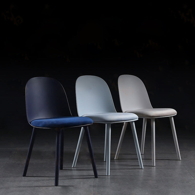 Home Contemporary Side Chair Solid Back Plastic Armless Dining Room Chair Clearhalo ' kitchen&dining_furn' 'Dining Chairs' 'Dining Tables & Seating' 'dining_chair' 'Furniture' 'furniture_dining_chair' 'Kitchen & Dining Furniture' 'kitchen' 3454234