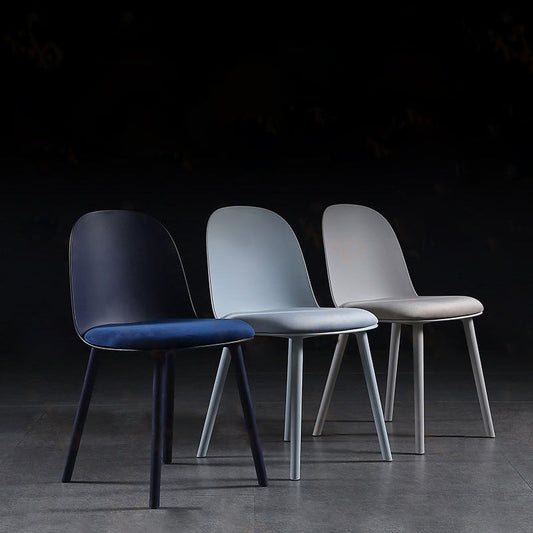 Home Contemporary Side Chair Solid Back Plastic Armless Dining Room Chair Clearhalo ' kitchen&dining_furn' 'Dining Chairs' 'Dining Tables & Seating' 'dining_chair' 'Furniture' 'furniture_dining_chair' 'Kitchen & Dining Furniture' 'kitchen' 3454234