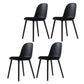 Home Contemporary Side Chair Solid Back Plastic Armless Dining Room Chair Black Upholstered Set of 4 Clearhalo ' kitchen&dining_furn' 'Dining Chairs' 'Dining Tables & Seating' 'dining_chair' 'Furniture' 'furniture_dining_chair' 'Kitchen & Dining Furniture' 'kitchen' 3454235