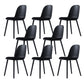 Home Contemporary Side Chair Solid Back Plastic Armless Dining Room Chair Black Upholstered Set of 8 Clearhalo ' kitchen&dining_furn' 'Dining Chairs' 'Dining Tables & Seating' 'dining_chair' 'Furniture' 'furniture_dining_chair' 'Kitchen & Dining Furniture' 'kitchen' 3454237