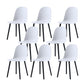 Home Contemporary Side Chair Solid Back Plastic Armless Dining Room Chair Black White Plastic Set of 8 Clearhalo ' kitchen&dining_furn' 'Dining Chairs' 'Dining Tables & Seating' 'dining_chair' 'Furniture' 'furniture_dining_chair' 'Kitchen & Dining Furniture' 'kitchen' 3454239