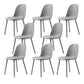 Home Contemporary Side Chair Solid Back Plastic Armless Dining Room Chair Smoke Gray Upholstered Set of 8 Clearhalo ' kitchen&dining_furn' 'Dining Chairs' 'Dining Tables & Seating' 'dining_chair' 'Furniture' 'furniture_dining_chair' 'Kitchen & Dining Furniture' 'kitchen' 3454241