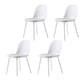 Home Contemporary Side Chair Solid Back Plastic Armless Dining Room Chair Gloss White Upholstered Set of 4 Clearhalo ' kitchen&dining_furn' 'Dining Chairs' 'Dining Tables & Seating' 'dining_chair' 'Furniture' 'furniture_dining_chair' 'Kitchen & Dining Furniture' 'kitchen' 3454248