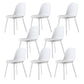 Home Contemporary Side Chair Solid Back Plastic Armless Dining Room Chair Gloss White Upholstered Set of 8 Clearhalo ' kitchen&dining_furn' 'Dining Chairs' 'Dining Tables & Seating' 'dining_chair' 'Furniture' 'furniture_dining_chair' 'Kitchen & Dining Furniture' 'kitchen' 3454249