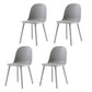 Home Contemporary Side Chair Solid Back Plastic Armless Dining Room Chair Light Gray Plastic Set of 4 Clearhalo ' kitchen&dining_furn' 'Dining Chairs' 'Dining Tables & Seating' 'dining_chair' 'Furniture' 'furniture_dining_chair' 'Kitchen & Dining Furniture' 'kitchen' 3454250