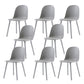 Home Contemporary Side Chair Solid Back Plastic Armless Dining Room Chair Light Gray Plastic Set of 8 Clearhalo ' kitchen&dining_furn' 'Dining Chairs' 'Dining Tables & Seating' 'dining_chair' 'Furniture' 'furniture_dining_chair' 'Kitchen & Dining Furniture' 'kitchen' 3454251