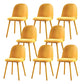 Home Contemporary Side Chair Solid Back Plastic Armless Dining Room Chair Orange Upholstered Set of 8 Clearhalo ' kitchen&dining_furn' 'Dining Chairs' 'Dining Tables & Seating' 'dining_chair' 'Furniture' 'furniture_dining_chair' 'Kitchen & Dining Furniture' 'kitchen' 3454258