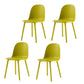 Home Contemporary Side Chair Solid Back Plastic Armless Dining Room Chair Yellow Plastic Set of 4 Clearhalo ' kitchen&dining_furn' 'Dining Chairs' 'Dining Tables & Seating' 'dining_chair' 'Furniture' 'furniture_dining_chair' 'Kitchen & Dining Furniture' 'kitchen' 3454261