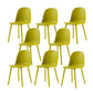 Home Contemporary Side Chair Solid Back Plastic Armless Dining Room Chair Yellow Plastic Set of 8 Clearhalo ' kitchen&dining_furn' 'Dining Chairs' 'Dining Tables & Seating' 'dining_chair' 'Furniture' 'furniture_dining_chair' 'Kitchen & Dining Furniture' 'kitchen' 3454262