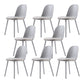 Home Contemporary Side Chair Solid Back Plastic Armless Dining Room Chair Light Gray Upholstered Set of 8 Clearhalo ' kitchen&dining_furn' 'Dining Chairs' 'Dining Tables & Seating' 'dining_chair' 'Furniture' 'furniture_dining_chair' 'Kitchen & Dining Furniture' 'kitchen' 3454272
