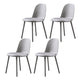 Home Contemporary Side Chair Solid Back Plastic Armless Dining Room Chair Grey Upholstered Set of 4 Clearhalo ' kitchen&dining_furn' 'Dining Chairs' 'Dining Tables & Seating' 'dining_chair' 'Furniture' 'furniture_dining_chair' 'Kitchen & Dining Furniture' 'kitchen' 3454275