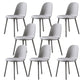 Home Contemporary Side Chair Solid Back Plastic Armless Dining Room Chair Grey Upholstered Set of 8 Clearhalo ' kitchen&dining_furn' 'Dining Chairs' 'Dining Tables & Seating' 'dining_chair' 'Furniture' 'furniture_dining_chair' 'Kitchen & Dining Furniture' 'kitchen' 3454276
